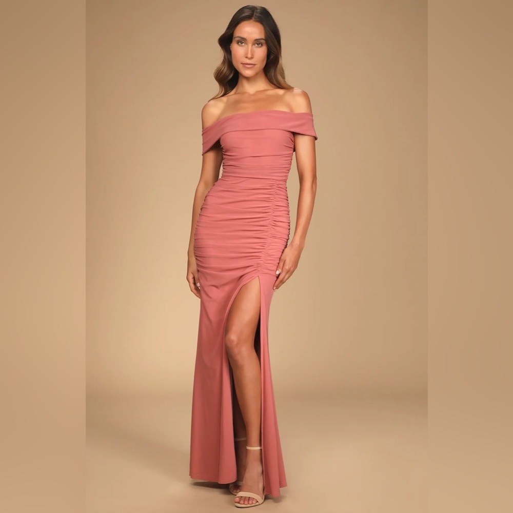 Lulu’s Revel in the Romance Off the Shoulder Maxi Dress